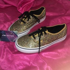 Sparkling Gold Vans